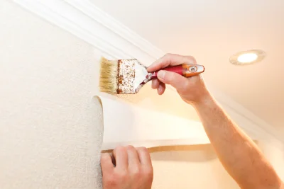 Pose de papier peint à Mantoche — revêtements muraux et toiles de verre